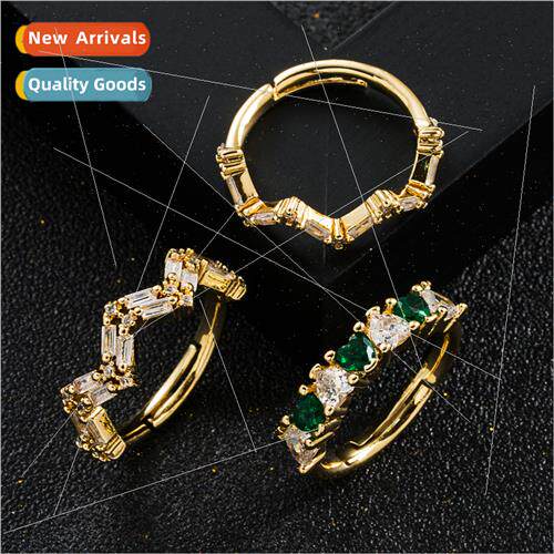 Europe fashion personalized copper gold-plated zirconia micr