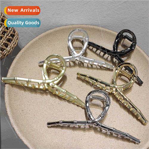 Metal Cross Grab Clip Korea mple Bamboo Large Plate Hair Cli