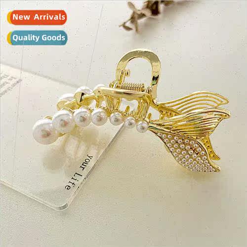 Metal pearl fishtail back head small size grab clip small ha