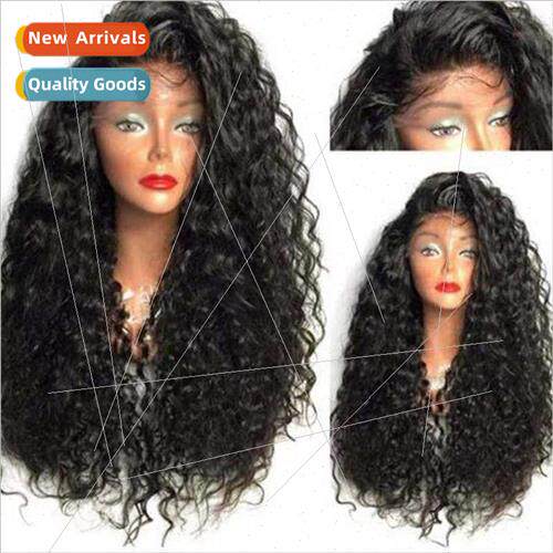Wig Europe ladies fashion chemical fiber head covering black