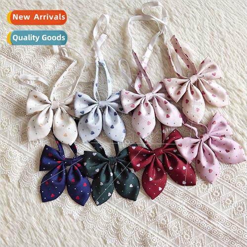 Bow Tie Heart Jacquard Rabb Ear Necktie JK School Unim Unim