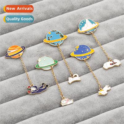 New  American creative cartoon universe planet series brooch
