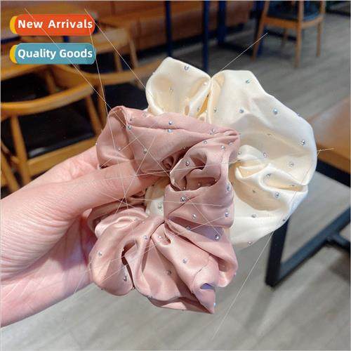 ins French retro flash diamond satin large intestine hair ri