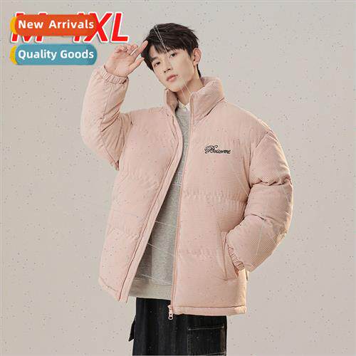 High- corduroy cotton jacket men women couples stand-up coll