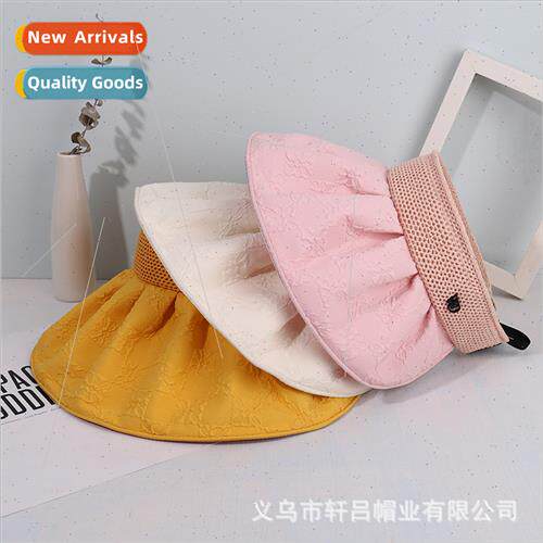 Summer new beach vacation sunshade sunscreen hollow top hat