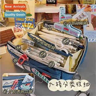 bag pencil large capacy Creative triangular cowboy