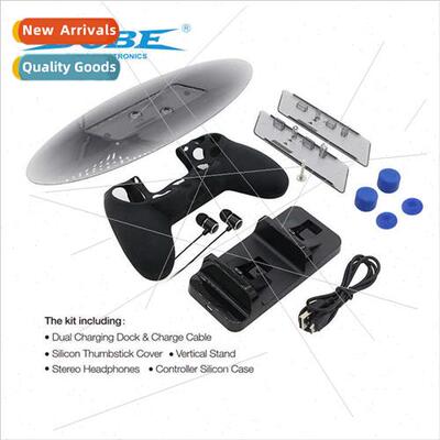 PS4/Slim/Pro Gaming Case Dual Charger/Headset/licone Case/Ro