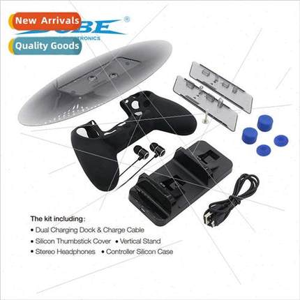 PS4/Slim/Pro Gaming Case Dual Charger/Headset/licone Case/Ro