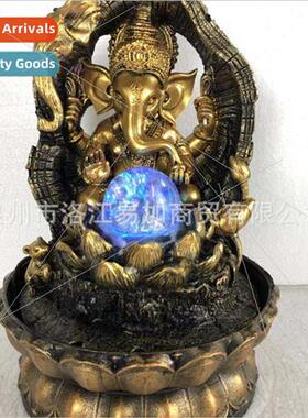 Indian Buddha Water Feature Resin Crafts Creative Model Flow