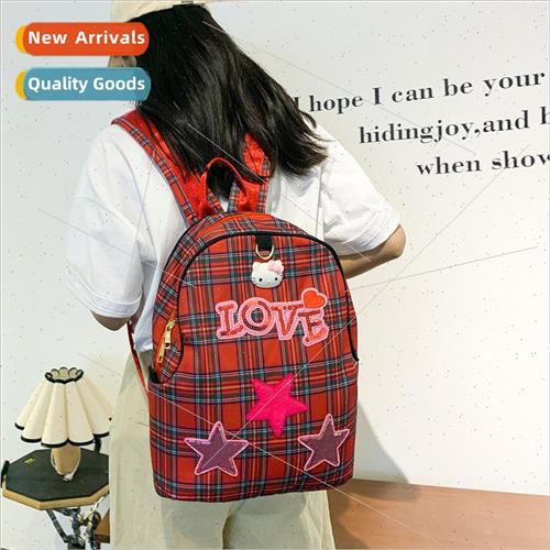 new ins star patch schoolbag Rui camp tide paste leisure sho