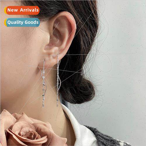 Japan earrings swaying wave pcs glter wave earwires show fac