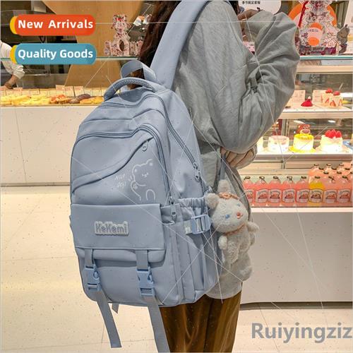 Schoolbag female reduce burden large-capacy backpack 2024 ne