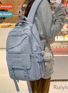 Schoolbag female reduce burden large-capacy backpack 2024 ne