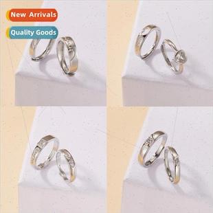 Koreafashion new couple ring creative electrocardiogram love