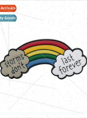 New creative rainbow brooch cute cartoon rainbow bridge clou