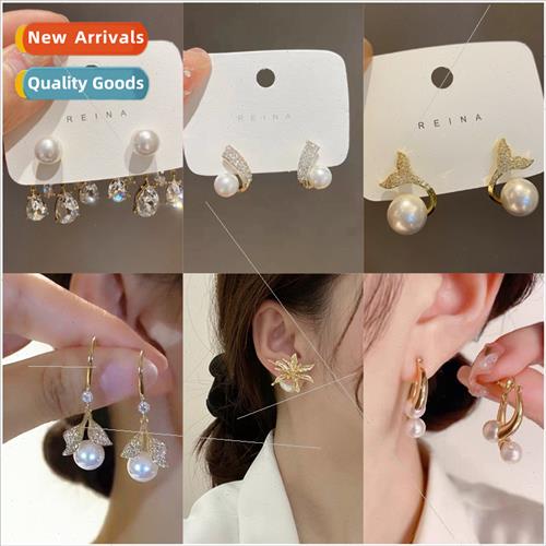 Hundreds a two wear earrings back hanging pearl earrings fem