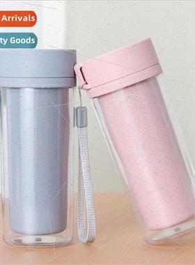 Wheat straw cup al gift cup double-layer  cup portable creat