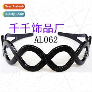 diamond shaped wide Korea bands out hair 小额喷漆亮 Hollowed