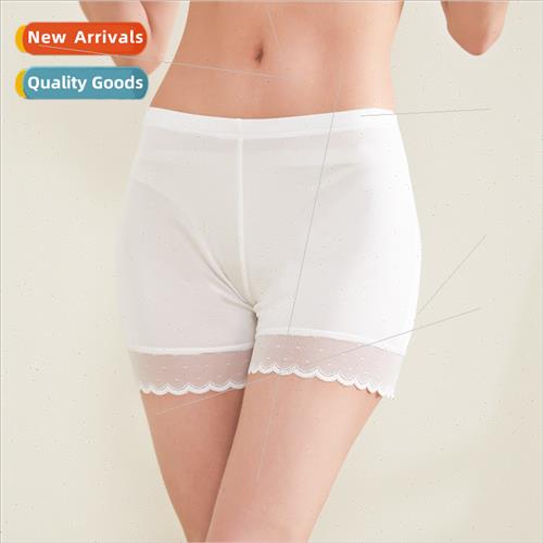 New silk cloud shorts solid color lace lace bottoms female e