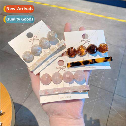 Korea new acetic acid senior sense marble grain love to clip