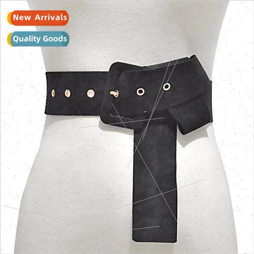 Winter new suede cotton wide belt women velvet versatile coa