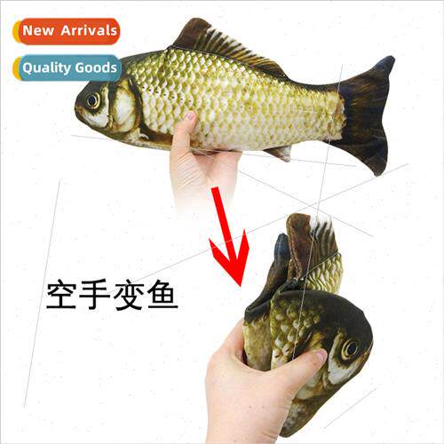 Folding spring fish Magic props fish Empty hand into fish St