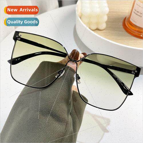 new nylon large frame sunglasses female square large face ro