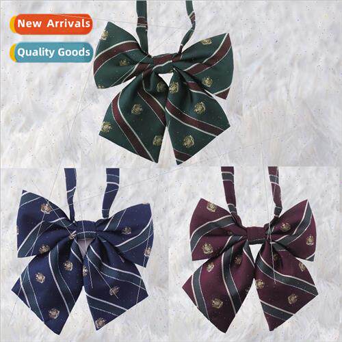 Student JK Unim Bow Tie Crown Stripe Bow Tie lver Bow Tie Cu