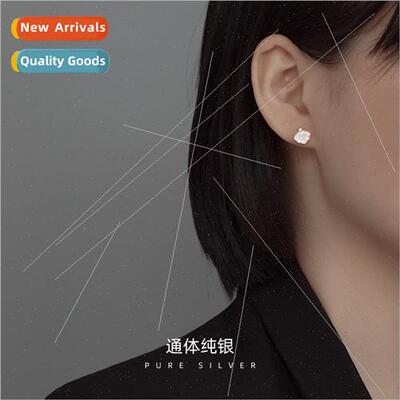 A shell earrings female summer S925 silver natural mother-of