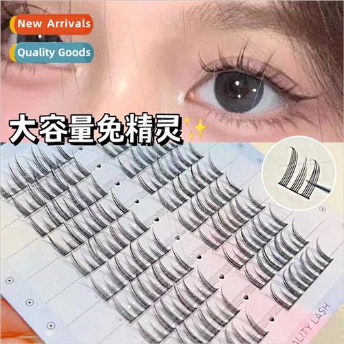 10 rows large capacy rabb elf false eyelashes natural single