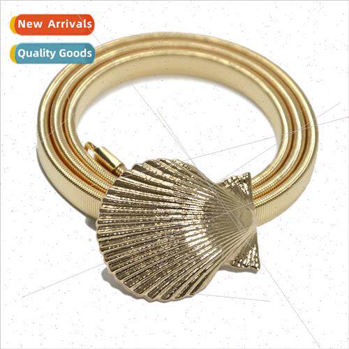 Women new metal spring waist chain wild women shell decorati