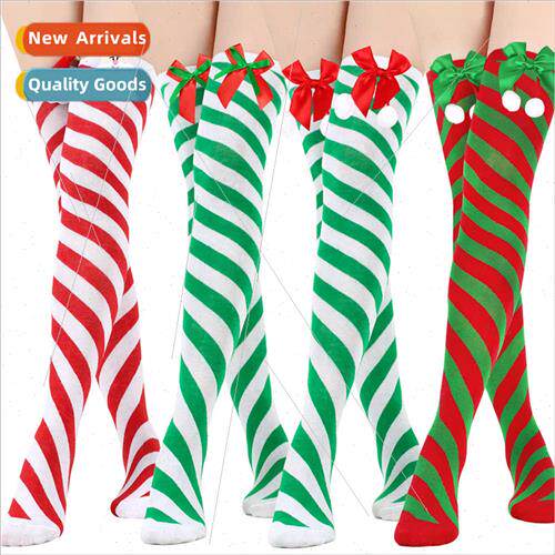 New bow Christmas socks knee-high socks Christmas elements d