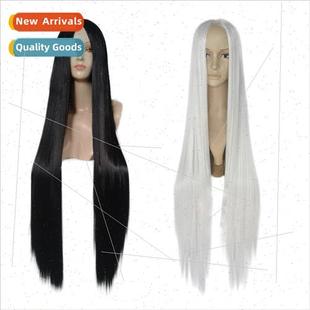Costume wig center parted universal black/silver whe 80cm 10