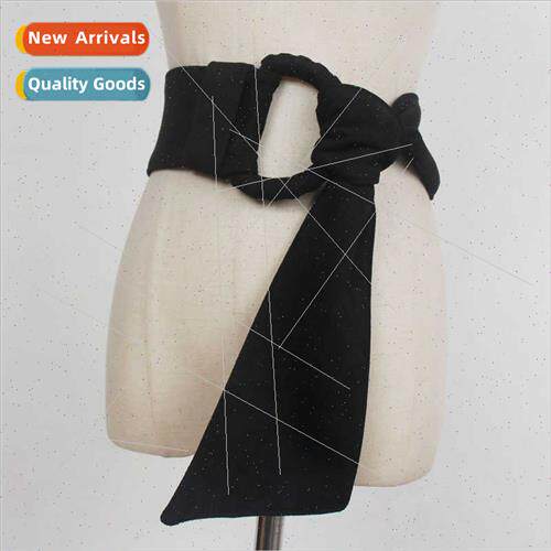 new fall winter fabric straps coat belt female wide waist co