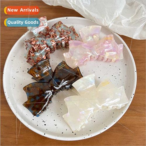 Korea niche bow scratch clip new fall winter beauty Ladder w