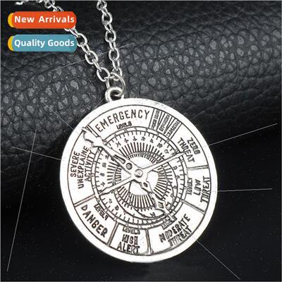Viking Vintage Compass Charm Jewelry Necklace Nordic Viking