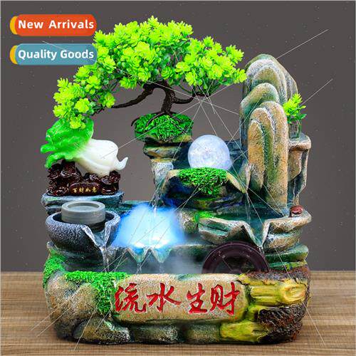 Flowing water ornament resin ornament gift crafts desktop hu