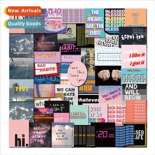 50 -repeating lost diary handbook stickers notebook luggage