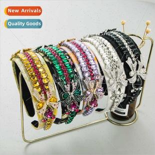new bow headband bands diamond craft colorful Hair inlaid