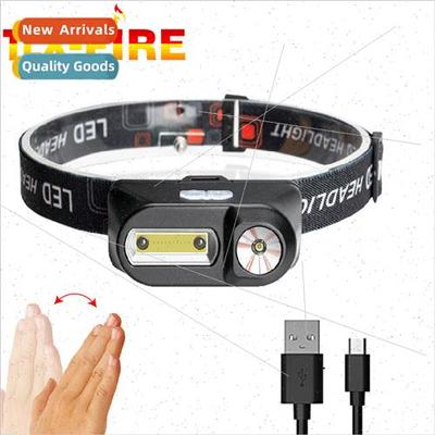 Head-mounted strong light flashlight induction outdoor emerg