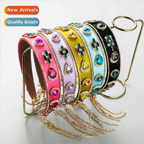Hair bands Europe super flash colorful diamond hair bands fa