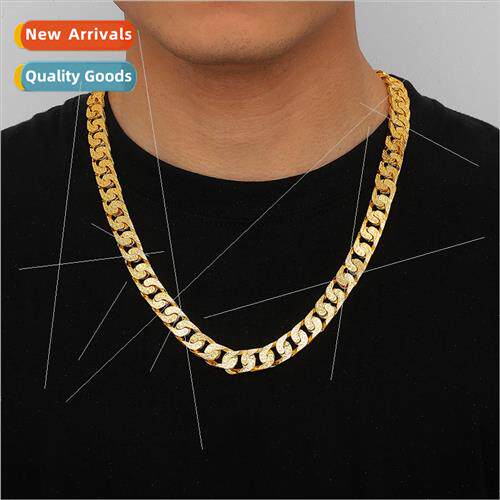 Europe Hip-hop hip-hop Taiji pattern large thick chain neckl