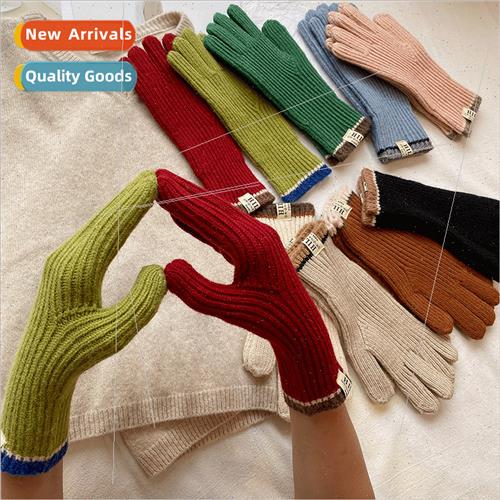 22 new Japanese three-color knted Harajuku gloves spl finger