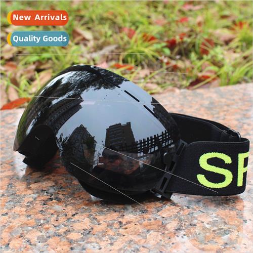 Large spherical ski glasses single layer card myopia profess