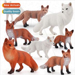 Solid wild fox model red fox large whe fox arctic fox red fo