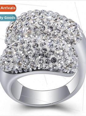 Europe new fashion tanium steel full diamonds 14MM proposal