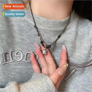 Ethnic wind beaded pendant necklace female retro hundred nic