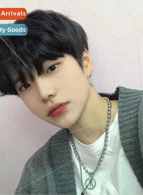 Wig men short hair Korean fluffy bangs short handsome fashio