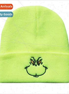 cartoon cartoon GRINCH green hair monster Grinch embroidered