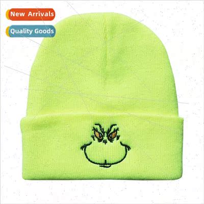 cartoon cartoon GRINCH green hair monster Grinch embroidered